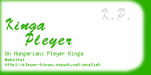 kinga pleyer business card